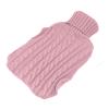 Bonbela 2,000 mL Rubber Hot Water Bottle Heating Pad, Burst-Resistant, with Removable Knitted Cover, Pink view 2