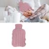 Bonbela 2,000 mL Rubber Hot Water Bottle Heating Pad, Burst-Resistant, with Removable Knitted Cover, Pink view 4