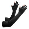 Machify Men's UV Arm Sleeves, Ice Silk Compression, Black, 50 cm, Fits 26–31 cm Arms view 1