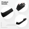 Machify Men's UV Arm Sleeves, Ice Silk Compression, Black, 50 cm, Fits 26–31 cm Arms view 2