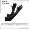 Machify Men's UV Arm Sleeves, Ice Silk Compression, Black, 50 cm, Fits 26–31 cm Arms view 3