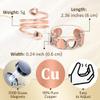 Vicmag 2 Magnetic Copper Rings for Women and Men, 3,800 Gauss Magnet, 8 view 2