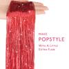 WENNALIFE Red Hair Tinsel Extensions, 120 cm view 2