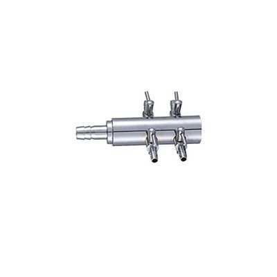 2–24-Way Aquarium Air Distribution Valve, Chrome-Plated Copper, Multi-Outlet with Individual Controls (1 In/4 Out)