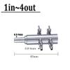 2–24-Way Aquarium Air Distribution Valve, Chrome-Plated Copper, Multi-Outlet with Individual Controls (1 In/4 Out) view 2