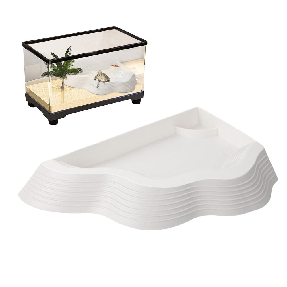 Turtle Water Dish with Non-Slip Ramp