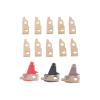 eufeifeiegds 10-Piece Power Switch Shrapnel Replacement Parts for 8504, 8509, 8148, 8591, 1919 Electric Hair Clippers, Silver/Gold (Silver) view 2