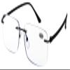 Reinhold Rimless Ready-Made Reading Glasses with Blue-Light Filter, Black, +3.50 D view 1