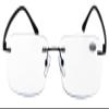 Reinhold Rimless Ready-Made Reading Glasses with Blue-Light Filter, Black, +3.50 D view 2
