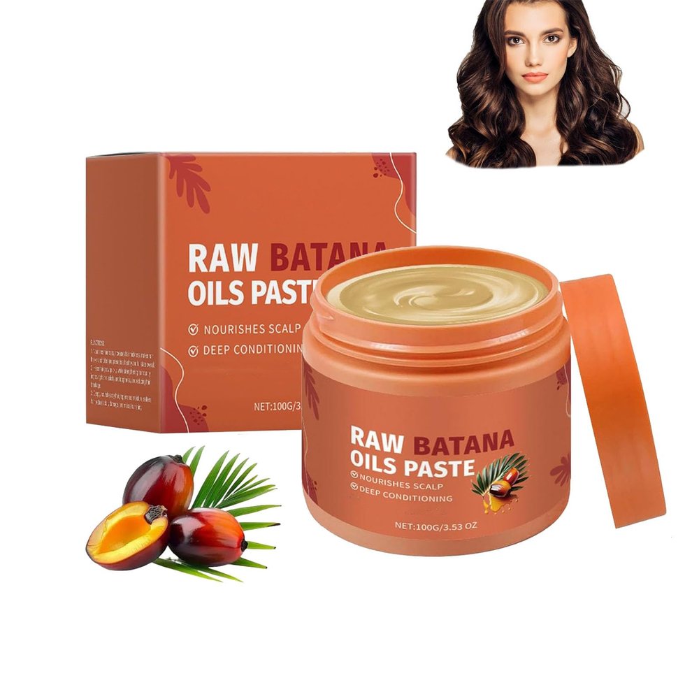 Raw Batana Oil Paste for Hair Growth, Thicker, Stronger, Healthier Hair with Shine, 1 Piece