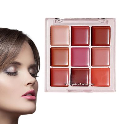 9-Color Lipstick Palette – Waterproof, Long-Lasting, Moisturizing Makeup for Teens, Everyday Wear & Parties