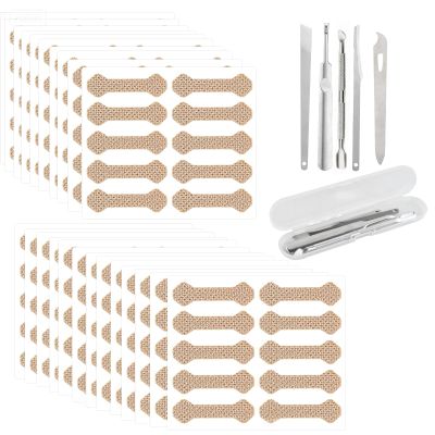 220 Toenail Correction Patches with Nail Clipper Set