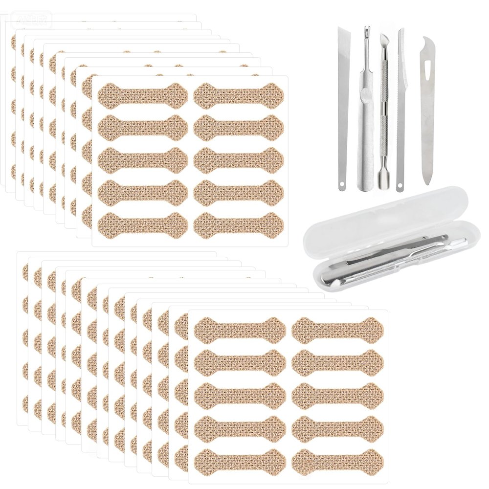 220 Toenail Correction Patches with Nail Clipper Set