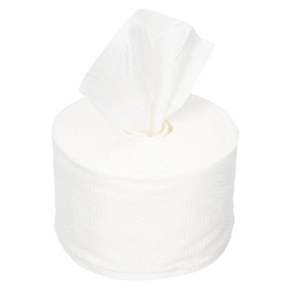 Disposable Facial Cleansing Towels Roll, White, Spunlace Nonwoven