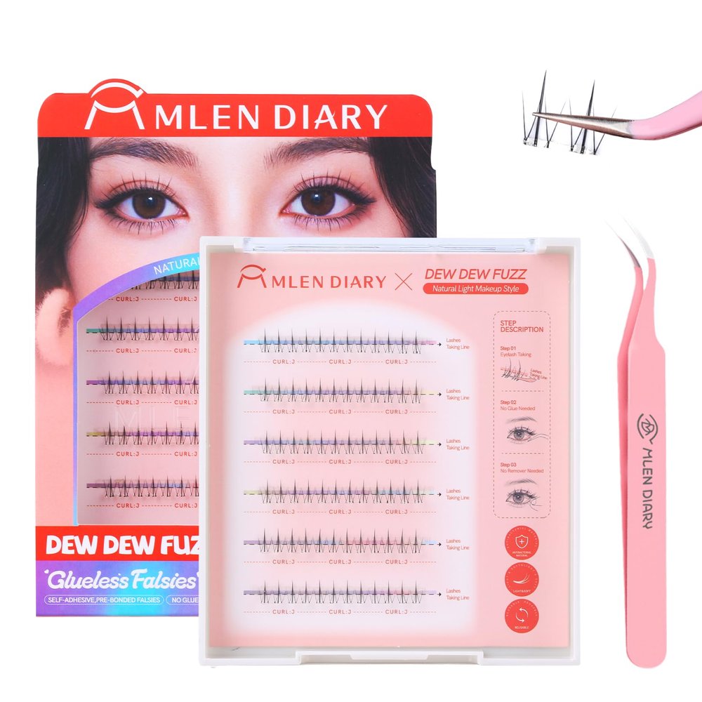 Mlen Diary Self-Adhesive Lower Lash Clusters, C Curl