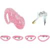 QiKKago Pink Invisible-Lock Accessory with 4 Rings in Various Sizes, Enhanced Combat Power, Couple's Gift (Standard) - H5 view 1