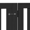INLIFE 6-Piece Folding Dog Gate with Door, Black, 480 cm, Poplar Wood view 4