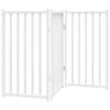 INLIFE 3-Piece Folding Dog Gate, White, 150 cm, Solid Fir Wood view 2