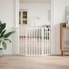 INLIFE 3-Piece Folding Dog Gate, White, 150 cm, Solid Fir Wood view 3