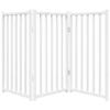 INLIFE 3-Piece Folding Dog Gate, White, 150 cm, Solid Fir Wood view 4