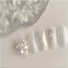 Silver Bow Handmade Nails (M) view 1