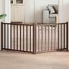 INLIFE 2-Piece Folding Dog Gate Brown Oak 160 cm view 1