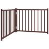 INLIFE 2-Piece Folding Dog Gate Brown Oak 160 cm view 2