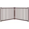 INLIFE 2-Piece Folding Dog Gate Brown Oak 160 cm view 4