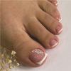 French Design Reusable Acrylic Toenails (5, S) view 1