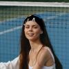 Women's Elastic Black Wide Headband, Non-Slip Sweatband for Yoga and Workouts view 2