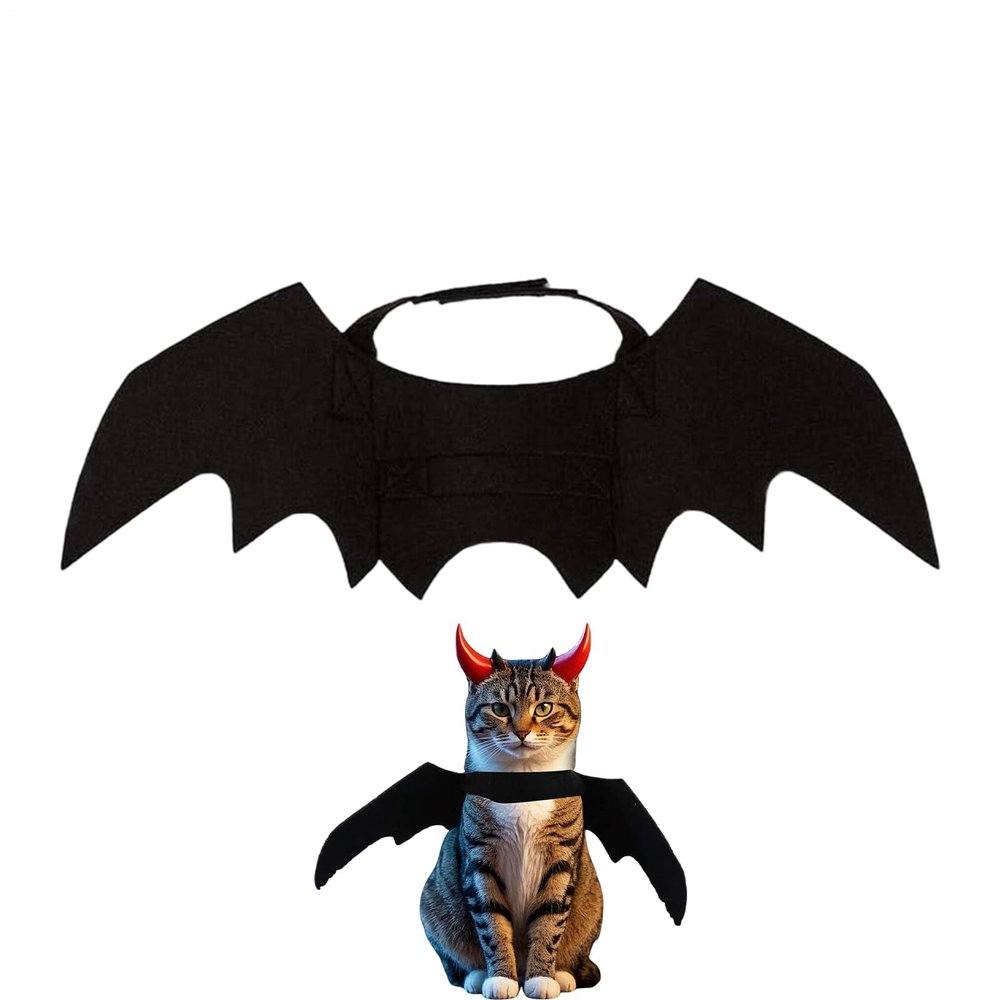 Dog Halloween Costume - Felt Bat Wings Pet Outfit