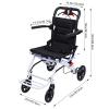 Lightweight Folding Transport Wheelchair (18 lb) for Adults, Aluminum Frame, Hand Brakes, 15.7-inch Seat, Supports up to 200 lb (Black) view 2