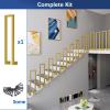 U-Shaped Stair Handrail, Adjustable 35–100 cm, Gold-Finished Iron view 4