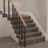 Adjustable 270° Square Stair Posts, Black Metal, with Flat Base Support and Screw Set view 4