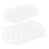 LOLIPPYY Clear PS Plastic Lipstick Holder, 2-Pack, 12-Grid Organizer view 1