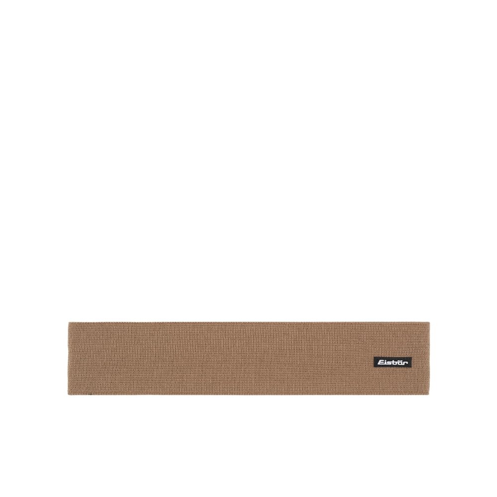 Eisbär Havel Men's Brown Headband – 7 cm High, Fleece Lining
