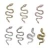 Veemoon 7-Piece Snake Design Nail Charms with Shiny Rhinestones view 1