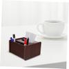 LABRIMP Compact Wooden Tissue Box and Remote Control Organizer view 2