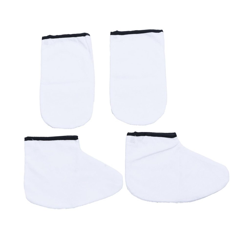 Beaupretty 2 Pairs Cotton Paraffin Wax Gloves for Hand and Foot Treatments