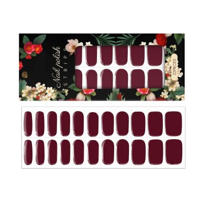 22-Piece Red Gel Nail Strips