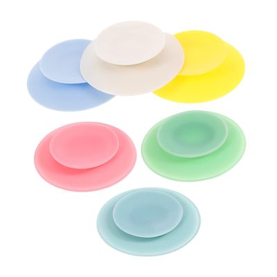 CALLARON 6-Piece Silicone Pads for Bowls, Double-Sided Suction Cups, Non-Slip Feet for Glass Tables