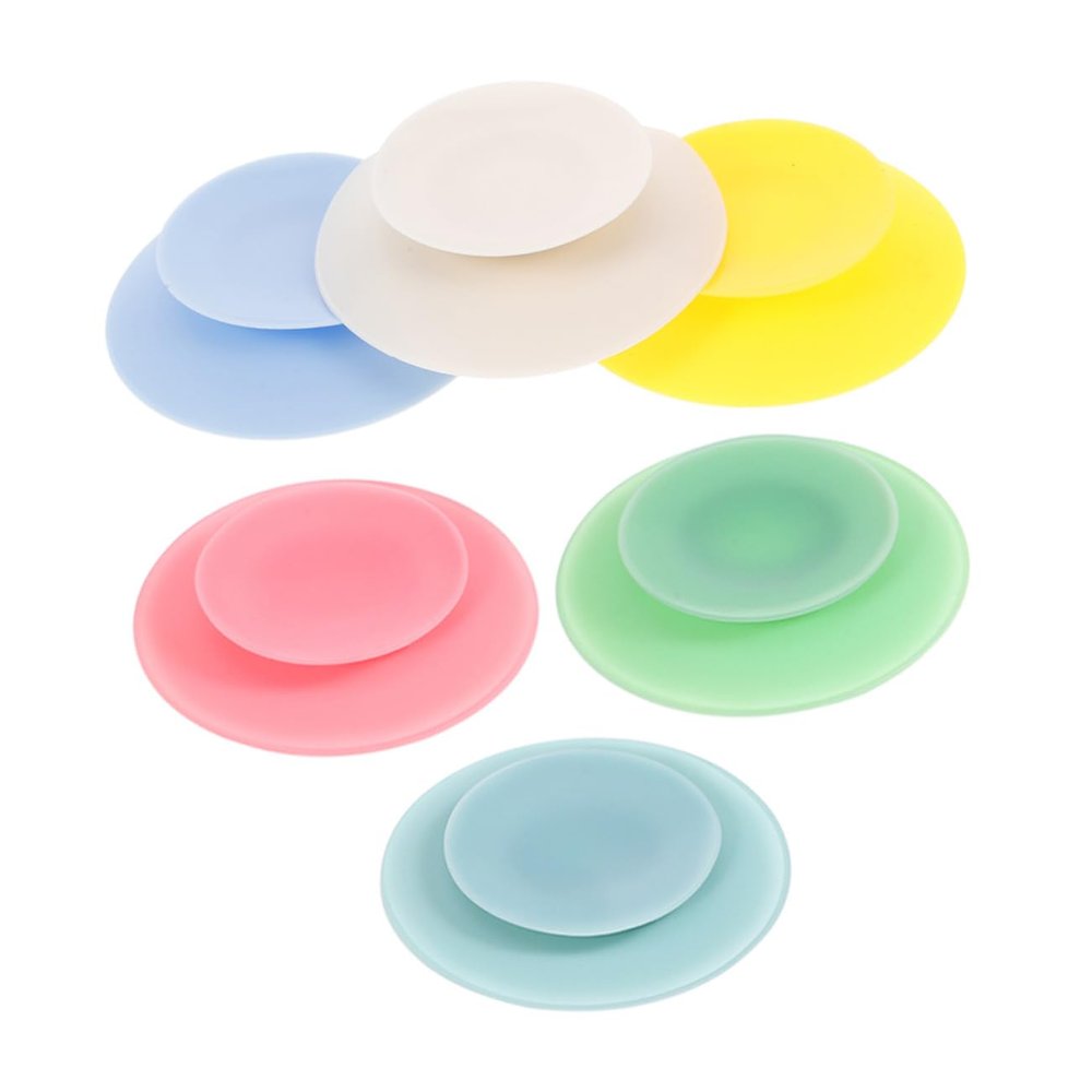CALLARON 6-Piece Silicone Pads for Bowls, Double-Sided Suction Cups, Non-Slip Feet for Glass Tables