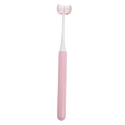 ZUNOXAZ 3-Sided U-Shaped Toothbrush for Adults with 3 PP Brush Heads