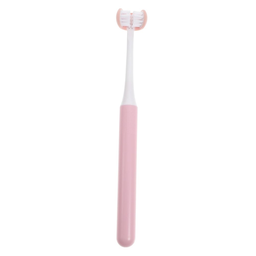 ZUNOXAZ 3-Sided U-Shaped Toothbrush for Adults with 3 PP Brush Heads