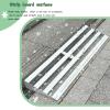 Portable Non-Slip Slatted Stainless Steel Threshold Ramp, Triangular Structure, 27.5 x 12 x 4 in (70 x 30 x 10 cm) view 2