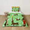 Odot Toddler Bedding Set, 3D Dachshund Stripes, 1 Zippered Duvet Cover and 1 Pillowcase, Microfiber, 100 x 135 cm view 1