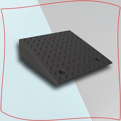 Rubber Curb Ramp for Wheelchairs, Scooters and Bicycles, Black, 50 × 50 × 15 cm