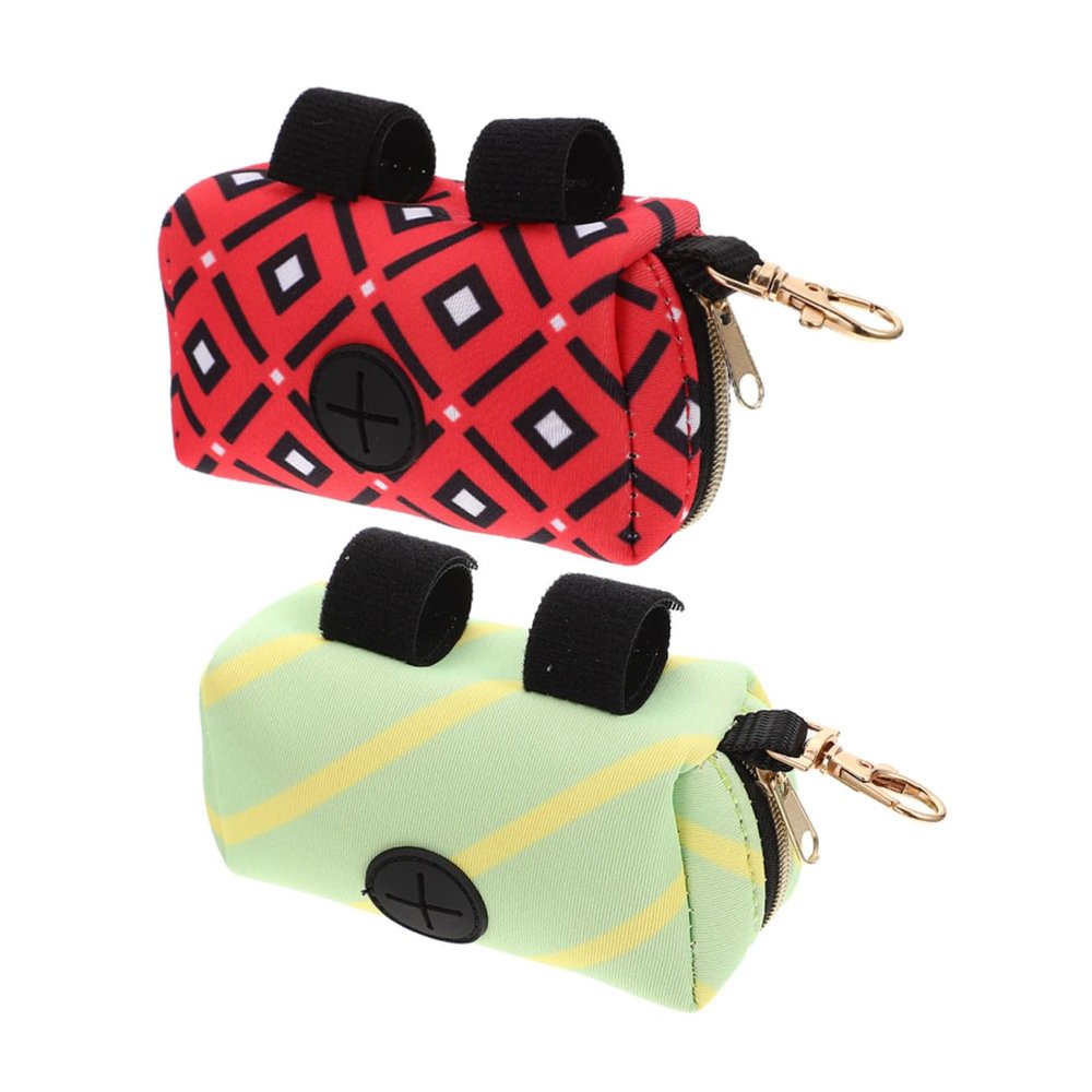 Dog Waste Bag Holder and Dispenser for Outdoor Use, 2-Pack, Polyester