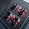 Yidai-Silu 3D Handmade Halloween Press-On Nails, 10 Medium Almond Artificial Nails, YW027 view 4
