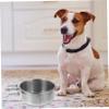 Toddmomy 2-Piece Dog Bowl Set, Multifunctional Stainless Steel Food and Water Bowls for Dogs and Puppies, Hangable and Easy to Clean view 2